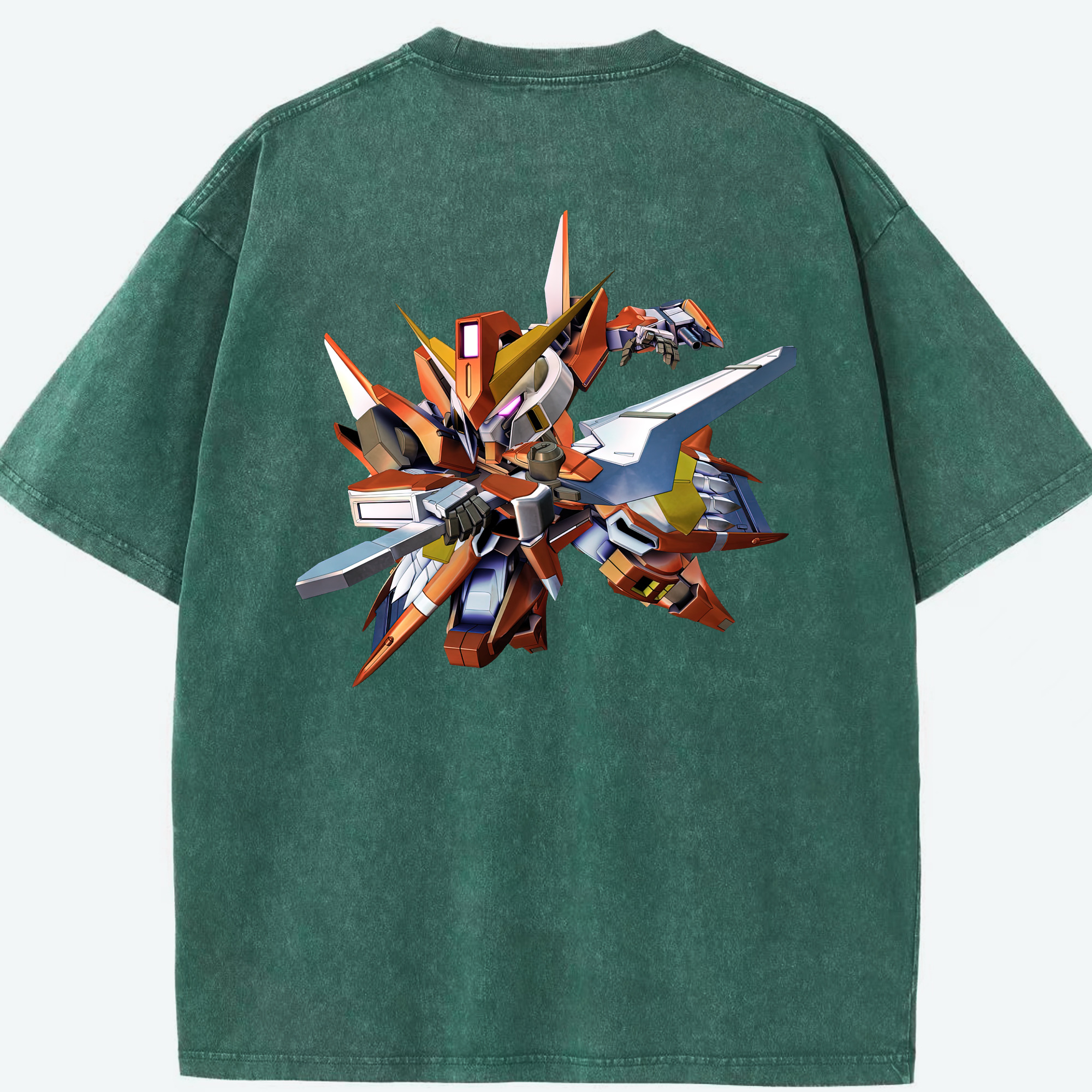 （画像用） 機動戦士ガンダム Mobile Suit Gundam 綿100% ヴィンテージ風 半袖Tシャツ（背面プリント）
